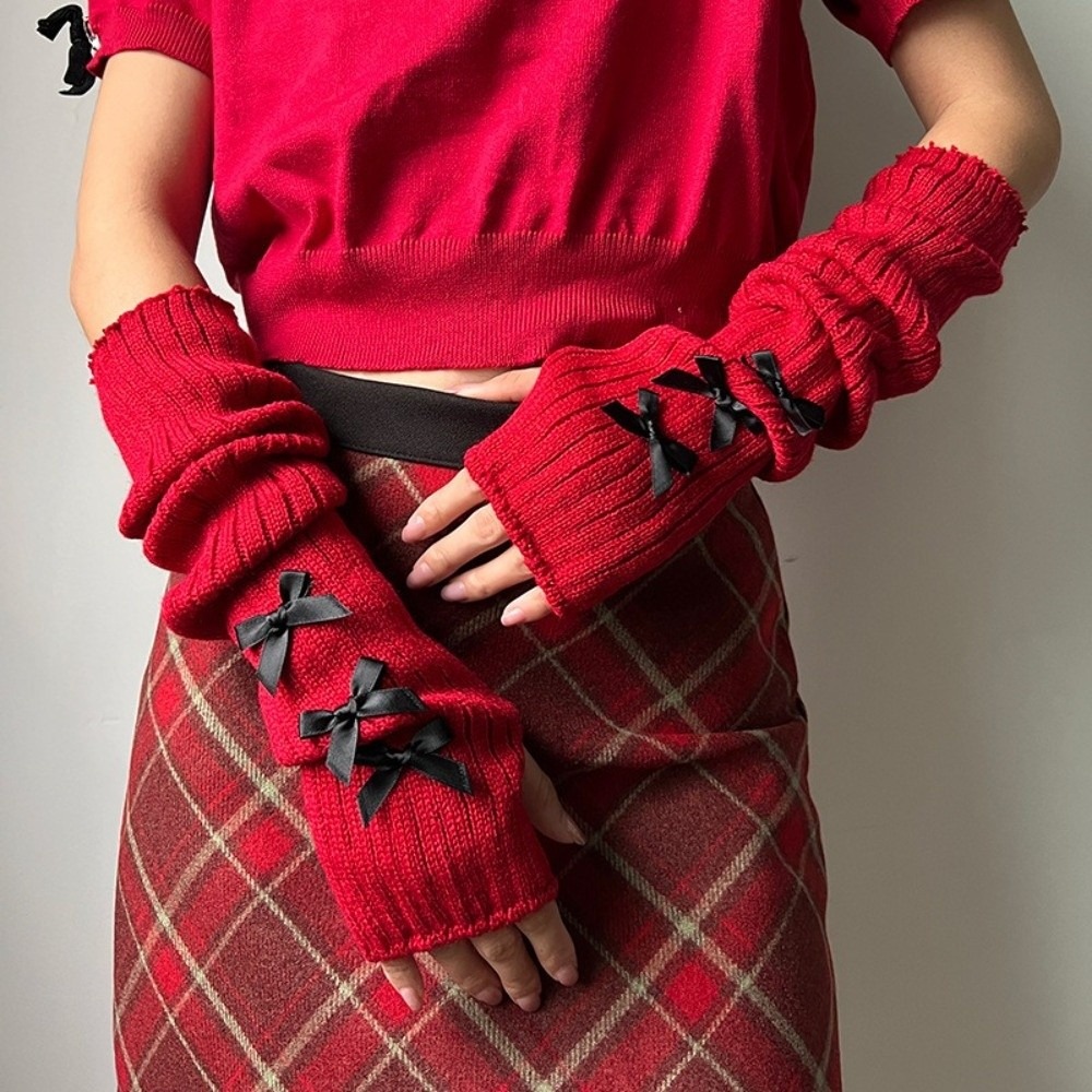 Penghangat Lengan Rajutan Mode - Fingerless Glove Knit ulasan dan harga