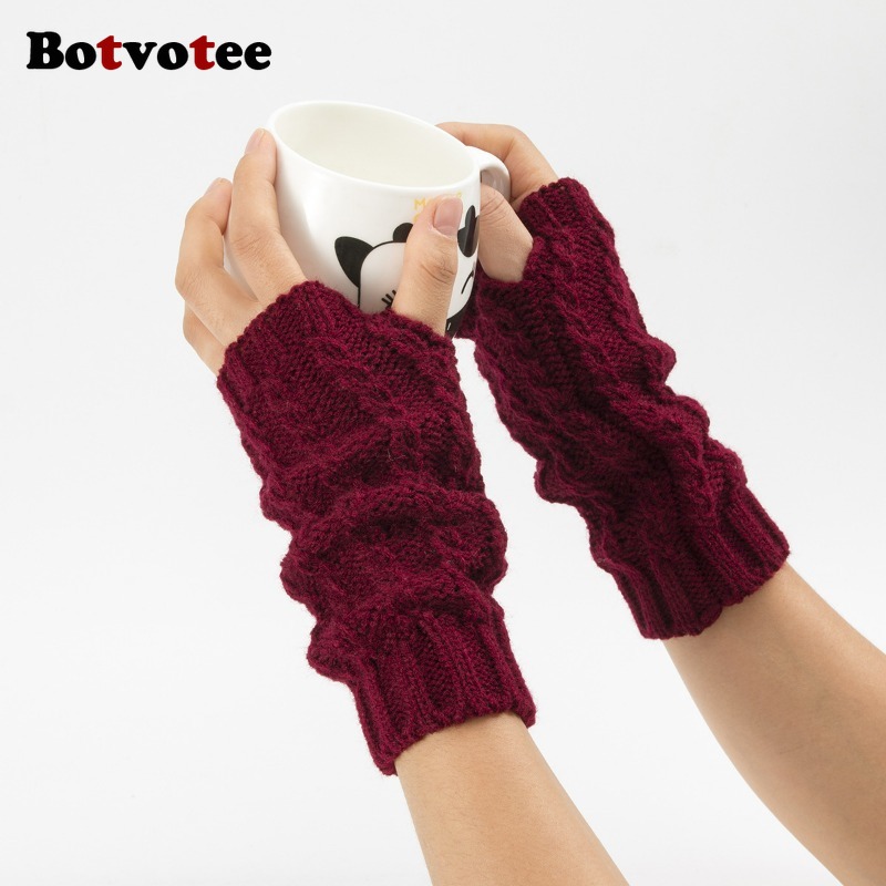 Sarung Tangan Musim Dingin Set - Fingerless Glove Knit ulasan dan harga